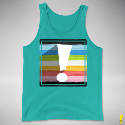 Queer Pride Flag Exclamation Point Premium Tank Top